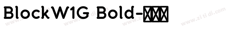 BlockW1G Bold字体转换